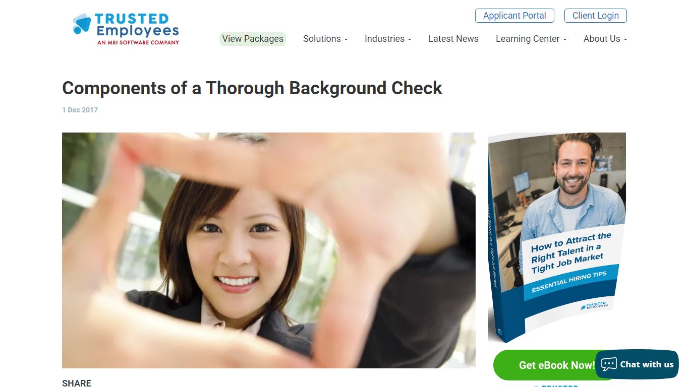 Components of a Thorough Background Check 1 Dec 2017 - Trusted Employees