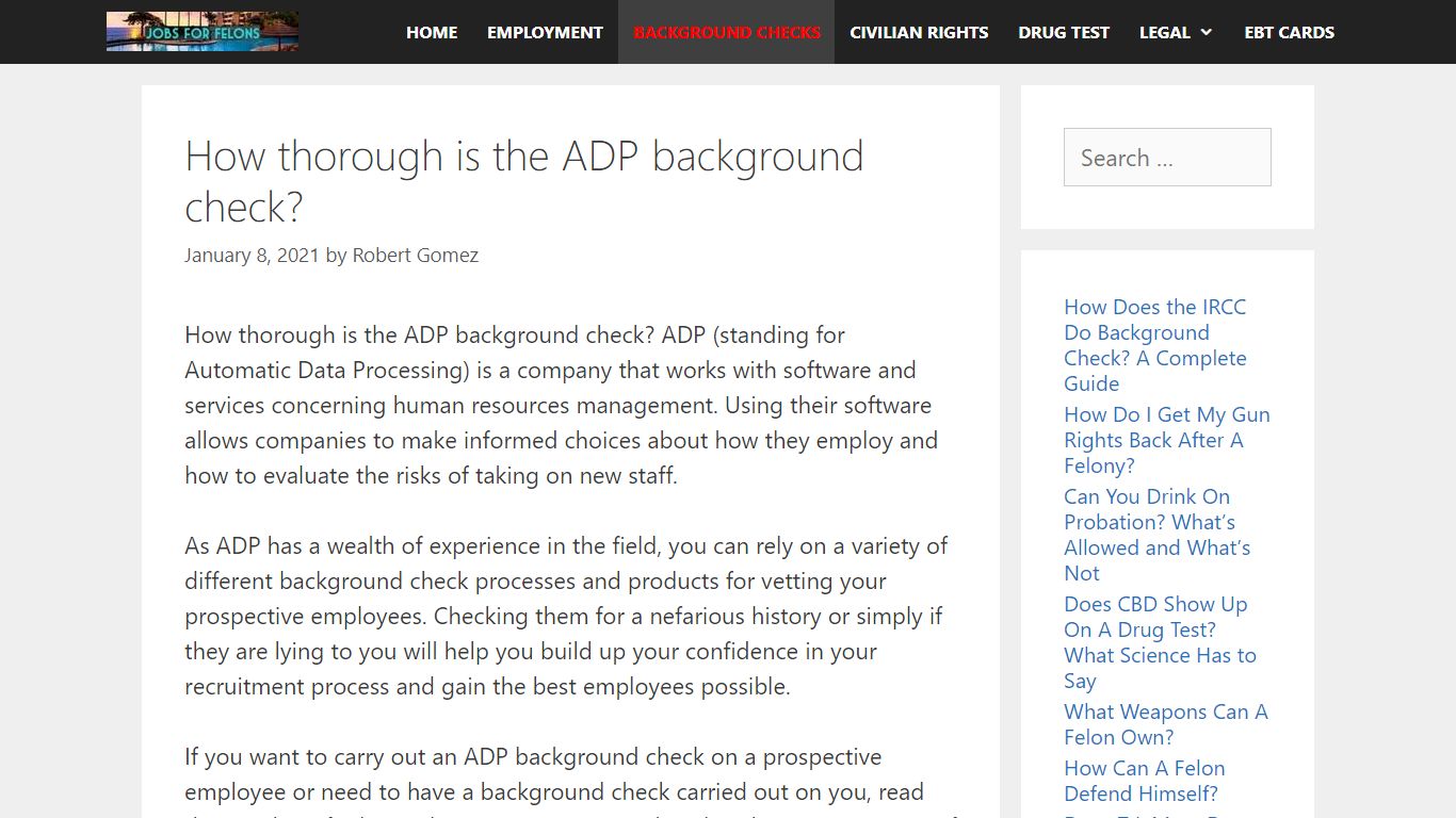 What is in an ADP Background Check 2021? [UPDATED] - Jobs For Felons ...
